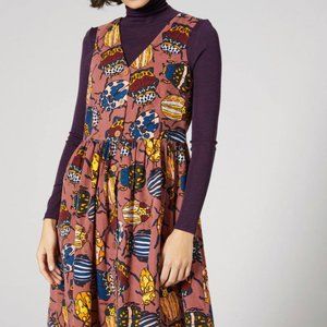 Gorman Beetle Print Corduroy Midi Dress